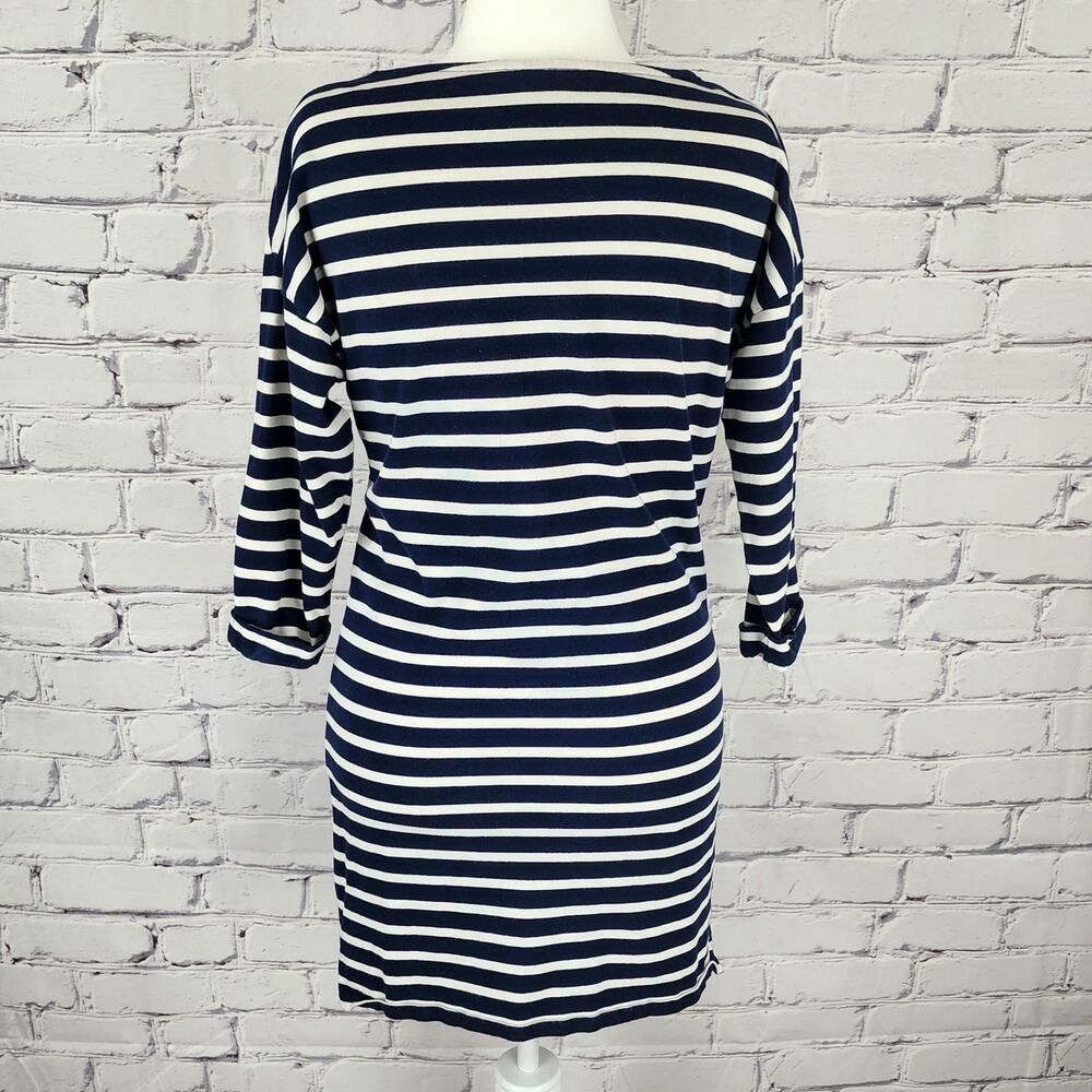 Boden Dress Womens 8R Jersey 3/4 sleeve striped nautical beachy coastal sailor - Picture 2 of 8